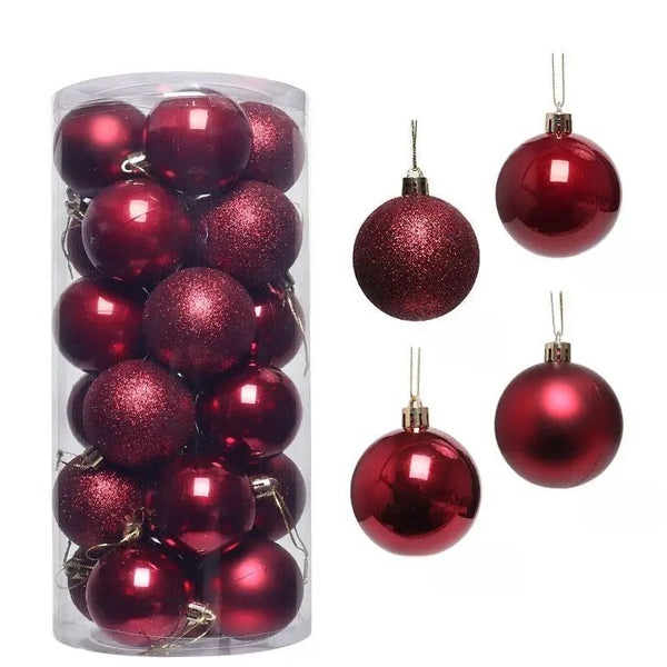 Bunte Weihnachtskugel Baumdeko Set Glanz