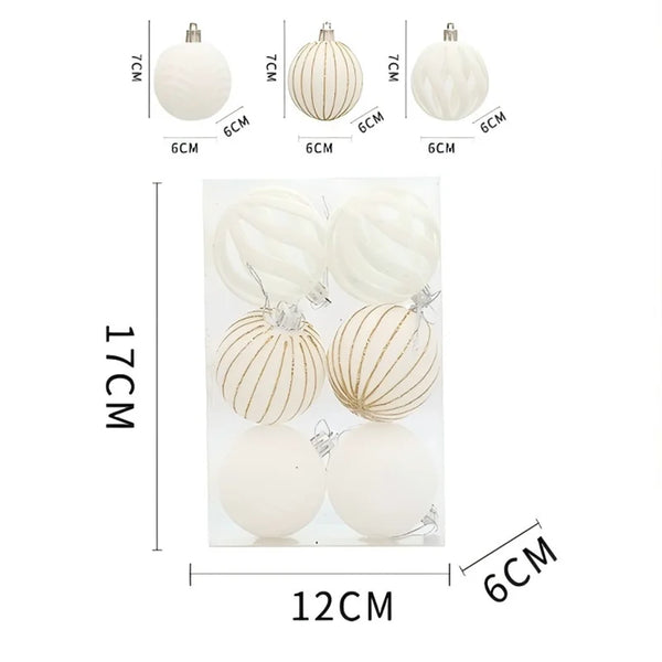 Bunte Weihnachtskugel Baumdeko Set Glanz