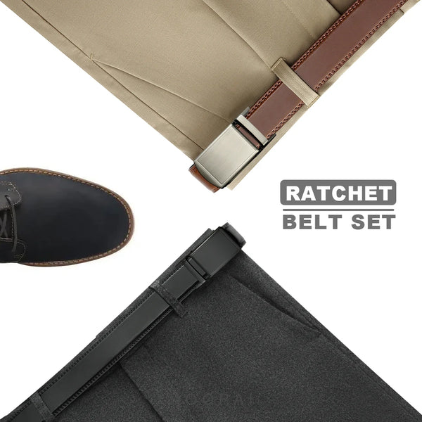 Eleganter Leder-Ratschengürtel